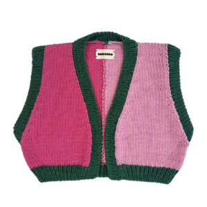 PULL COURT ROSE TRICOLORE