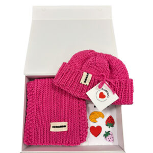 COFFRET ROSE ROMANTIQUE (bonnet marin)