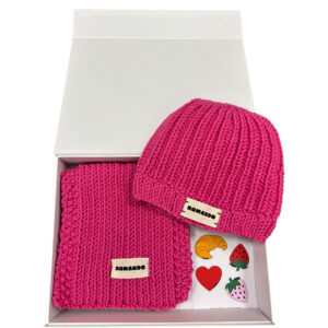 COFFRET ROSE ROMANTIQUE (bonnet classique)