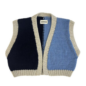 PULL COURT BLEU TRICOLORE