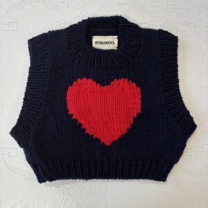 ARCHIVE KIDS #10 - Pull cœur bleu marine