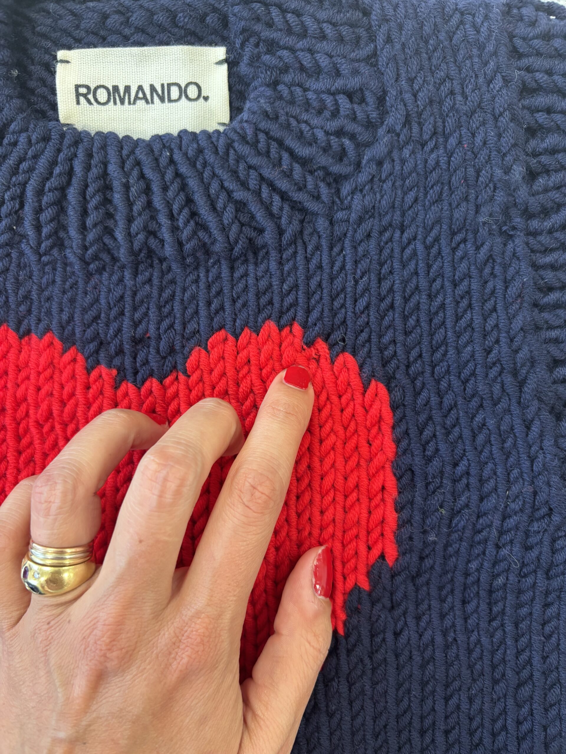 ARCHIVE KIDS #10 - Pull cœur bleu marine – Image 3