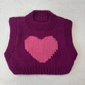 ARCHIVE KIDS #13 - Pull cœur fuchsia