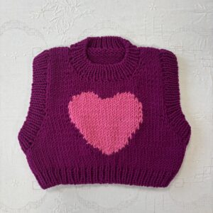 ARCHIVE KIDS #3 - Pull cœur fuchsia