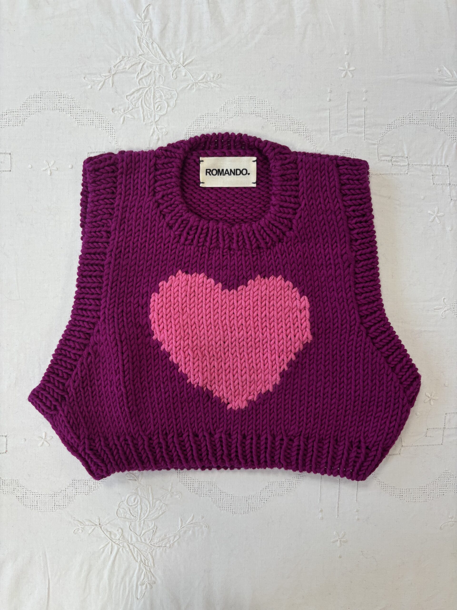 ARCHIVE KIDS #8 - Pull cœur fuchsia