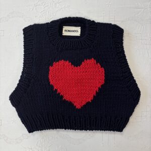 ARCHIVE KIDS #9 - Pull cœur bleu marine